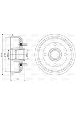 Arka Kampana Escort 90 00 Fıesta Iıı Fıesta Iv 00 12 180 Mm Abs