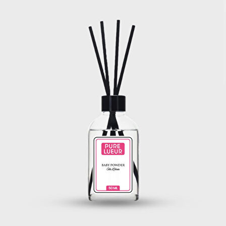 Bebek Pudrası Çubuklu Oda Kokusu Bambu Kokusu Baby Powder Reed Diffuser 50ml