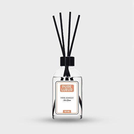 Pink Mango Çubuklu Oda Kokusu Bambu Kokusu Pink Mango Diffuser 50ml