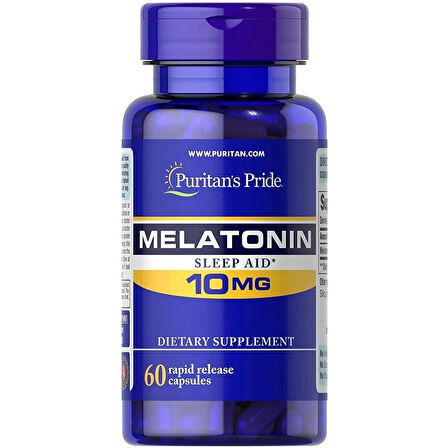 Puritan's Pride Melatonin Sleep Aid 10 mg 60 Capsules