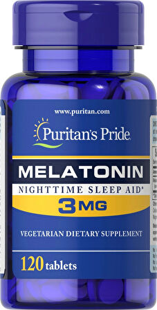 Puritan's Pride Night Sleep Melatonin 3 mg 120 Capsules