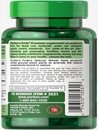 Puritan's Pride Saw Palmetto 450 Mg 100 Caps
