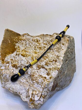 Zirkon Taşlı Yaldız Siyah Kombin Tekli Püskül