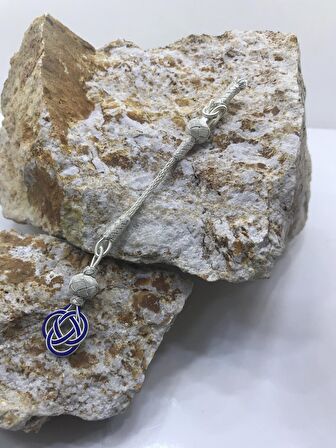 Şems Düğümü Gümüş Tekli Tesbih Püskülü