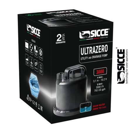 Sicce Ultra Zero Dalgıç Drenaj Pompası 3000 L/H