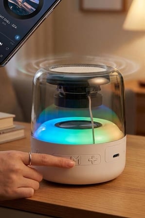 Özel Seri Yürüyüş Dinlence Eğlence Bluetooth Hoparlör D14 Beyaz