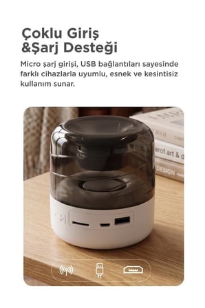 Özel Seri Yürüyüş Dinlence Eğlence Bluetooth Hoparlör D14 Beyaz