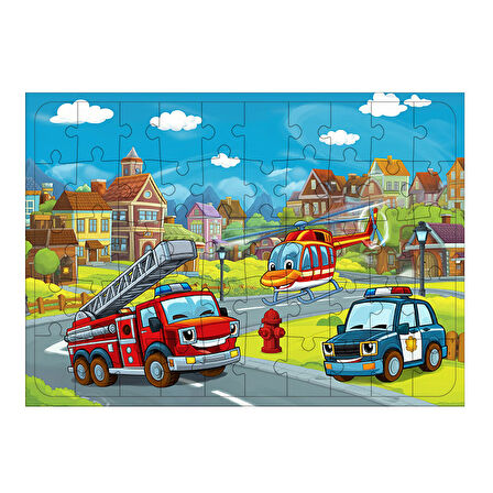Ahşap Mdf Puzzle Yapboz Minik Şehir Manzarası 50 Parça 35*50 cm