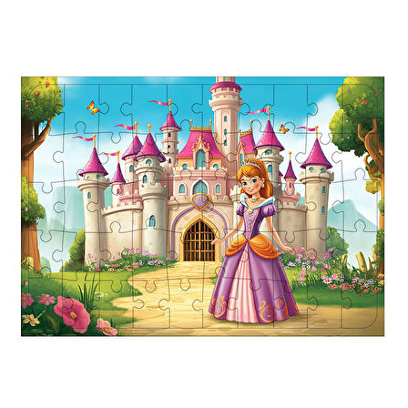 Ahşap Mdf Puzzle Yapboz Peri Masalı Şatosu 50 Parça 35*50 cm