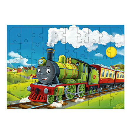 Ahşap Mdf Puzzle Yapboz Şehir Tren İstasyonu 50 Parça 35*50 cm
