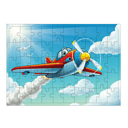 Ahşap Mdf Puzzle Yapboz Gökyüzünde Akrobatik Uçuş 50 Parça 35*50 cm