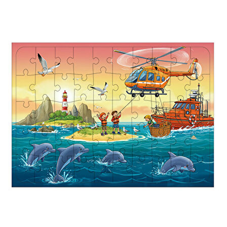 Ahşap Mdf Puzzle Yapboz Okyanus Maceraları 50 Parça 35*50 cm