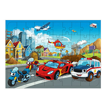 Ahşap Mdf Puzzle Yapboz Uçak Ve Helikopter Gösterisi 50 Parça 35*50 cm