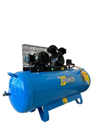 POWER 200 Lt Döküm Kafalı Yağlı Pistonlu Kompresör 380 Volt Trifaze, 3 Hp, 2 Piston, 8 Bar