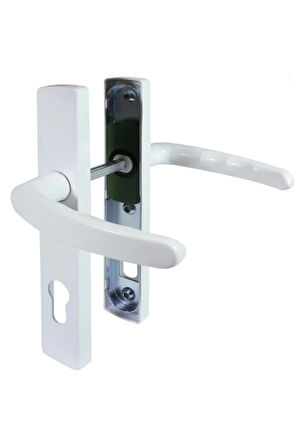 PVC Alüminyum Kapı Seti –Beyaz Yale Kol, Kilit, 4 Ad. Menteşe ve Karşılık