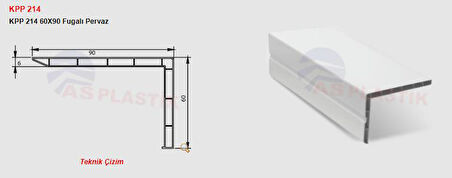 KPP214 / 60*90 FIRAT PERVAZ BEYAZ 6 MT 
