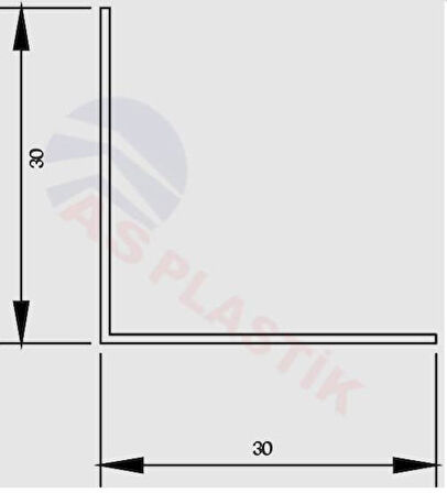 30*30 PVC KÖŞEBENT ALTINMEŞE 4 MT