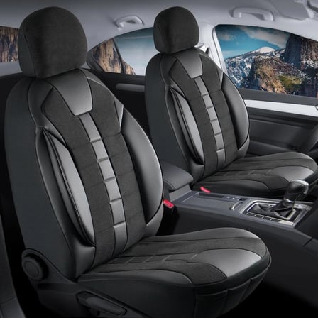Seat Altea Uyumlu Lüx Deri Detaylı Keten Oto Koltuk Kılıfı Ön Arka Takım Vista Dark Siyah