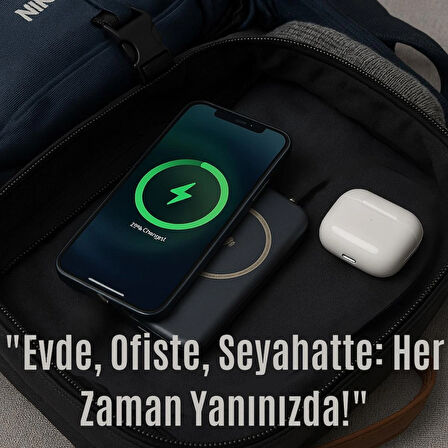 20W Kablosuz Şarjlı Powerbank – 5000 mAh Hızlı Şarj, Taşınabilir Enerji Kaynağı