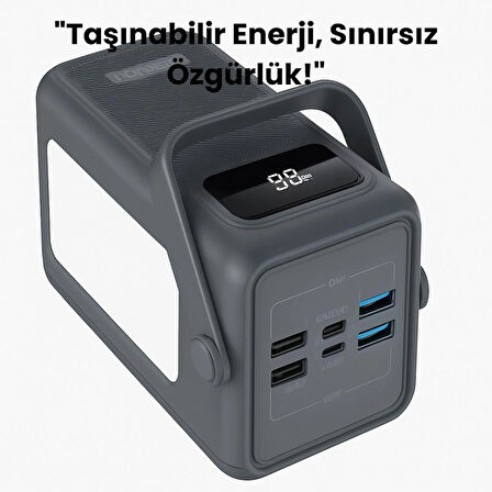 50000 mAh Taşınabilir Güç İstasyonu – Yüksek Kapasiteli Powerbank, Çoklu USB Çıkışı ve Dijital Ekranlı Şarj Cihazı