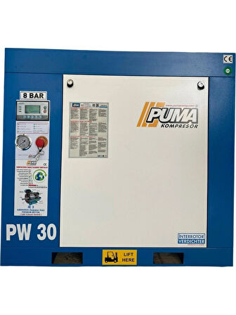 Puma PW30 Vidalı Hava Kompresörü 30 Hp-22 Kw 8-10 Bar