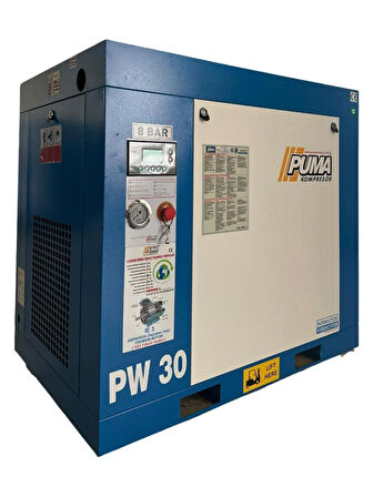 Puma PW30 Vidalı Hava Kompresörü 30 Hp-22 Kw 8-10 Bar