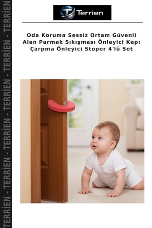 Oda Koruma Sessiz Ortam Güvenli Alan Parmak Sıkışması Önleyici Kapı Çarpma Önleyici Stoper 4'lü Set