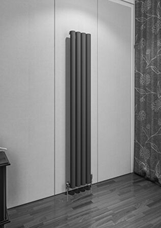 Warma Birgi Alüminyum Radyatör 275 X 1800 Pütürlü Siyah RAL 9005