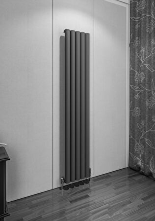 Warma Birgi Alüminyum Radyatör 345 X 1800 Pütürlü Siyah RAL 9005