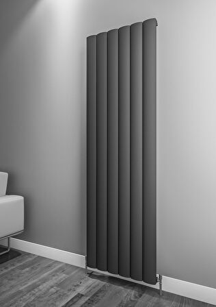 Warma Kavala Alüminyum Radyatör 565 X 1800 Pütürlü Siyah RAL 9005