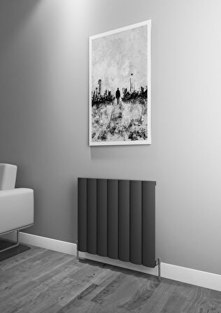 Warma Kavala Alüminyum Radyatör 660 X 600 Pütürlü Siyah RAL 9005