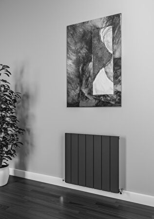 Warma Selanik Alüminyum Radyatör 660 X 600 Pütürlü Siyah RAL 9005