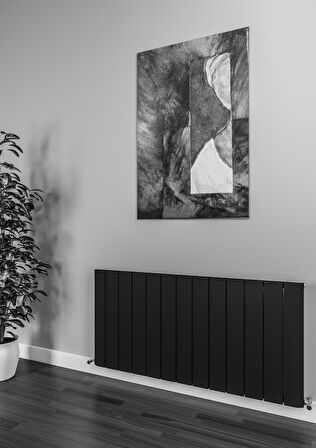 Warma Selanik Alüminyum Radyatör 1230 X 600 Pütürlü Siyah RAL 9005