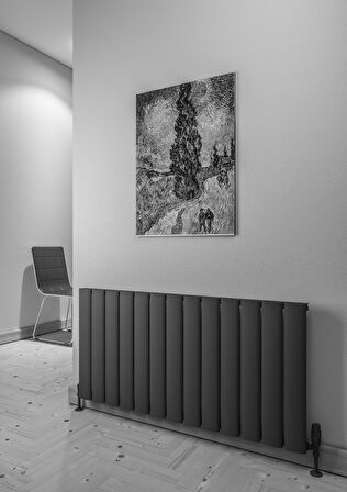 Warma Serez Alüminyum Radyatör 1230 X 600 Pütürlü Siyah RAL 9005