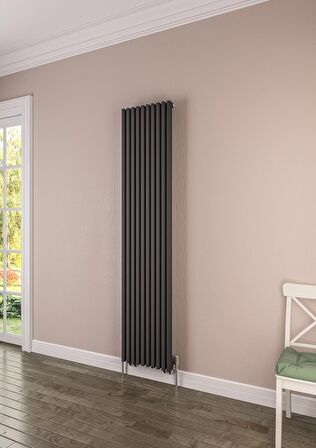 Warma Diva Çelik Radyatör 380 X 1800 Pütürlü Antrasit 7946