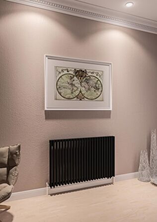 Warma Diva Çelik Radyatör 980 X 600 Pütürlü Siyah RAL 9005