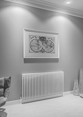 Warma Diva Çelik Radyatör 1180 X 600 Pütürlü Beyaz RAL 9016