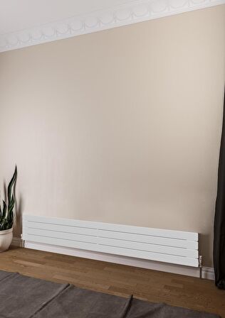 Warma Teos Çelik Radyatör 1800 X 295 Beyaz RAL 9016 Gloss 80
