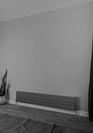 Warma Teos Çelik Radyatör 1600 X 295 Pütürlü Siyah RAL 9005
