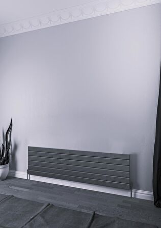 Warma Teos Çelik Radyatör 1600 X 445 Pütürlü Siyah RAL 9005