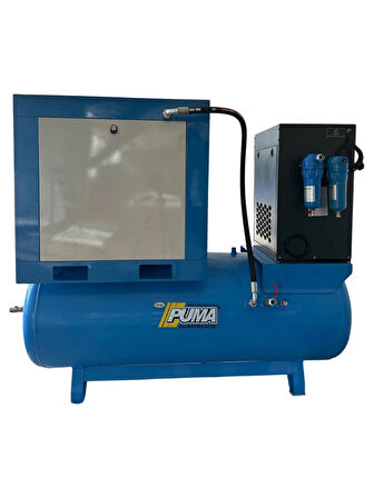 Puma PWDK10 500 Litre Depo Üzeri Vidalı Hava Kompresörü 10 Hp-7,5 Kw 8-10 Bar