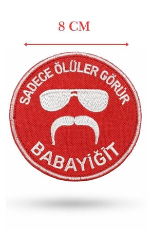 Giyim Parçası Tekstil Ürünü Single Sword SADECE ÖLÜLER GÖRÜR BABAYİĞİT Yazılı Cırtlı Nakış Arma