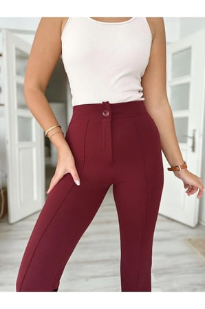 Çimalı Dar Paça Palazzo Pantolon, 4 Mevsim, En Boy Likralı, Favori Pantolon, İş Pantolonu