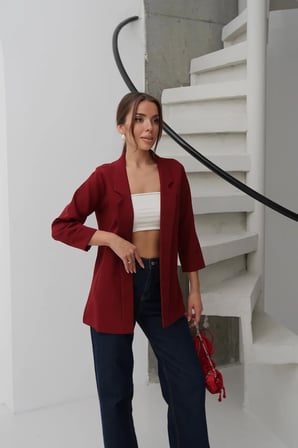 Kadın Atlas Kumaş Astarsız Blazer Ceket, Premium Kalite