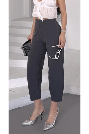 Kadın Bernis Füme Balon Pantolon, Beli Lastikli Şalvar Model Krep Balon Pantolon Basen Gizleyen