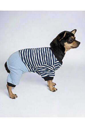 Spe Stripe Blue Köpek Tulumu, Köpek Kıyafeti