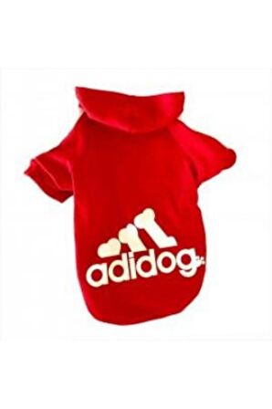 Kırmızı Adidog Gerçek 3 İplik 20-45kg Köpek Sweatshirt, Hoodie, Orta ve Büyük Irklar için