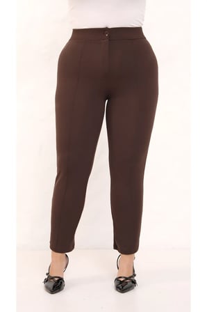 Likralı Büyük Beden Dar Paça Pantolon, 4 Mevsim, Vücudu Toplayan Pantolon