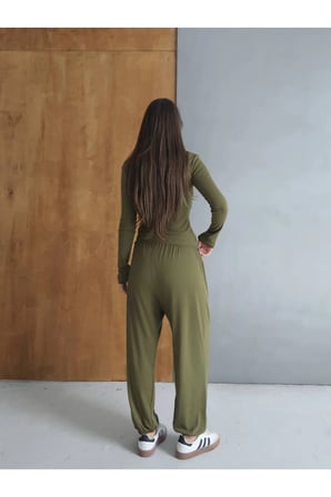 Kadın Zyra Model Hırkalı Alt-Üst Takım - İthal Buzzy Ribana Kumaş