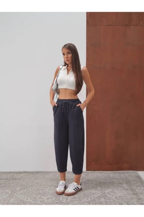 Kadın Keys Çimalı Barrel/Balon Pantolon